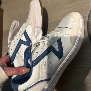 White and Blue Sneakers Vans Lowland